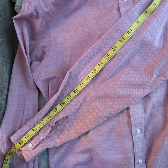 Ben Sherman Light Pink Casual Button-Down Shirt Skinny Fit size 17 36/37 - Picture 8 of 9